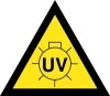 Atsargiai! UV spinduliavimas – lipdukas
