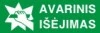 Avarinis išėjimas – lipdukas