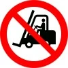 Draudžiamas vidaus transportas – lipdukas