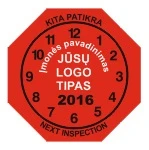 Patikros laikrodukas – lipdukas