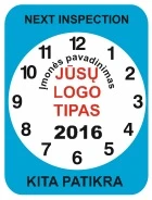 Patikros laikrodukas – lipdukas