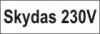 Skydas 230 V – lipdukas